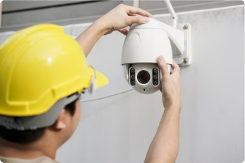 man fixing cam